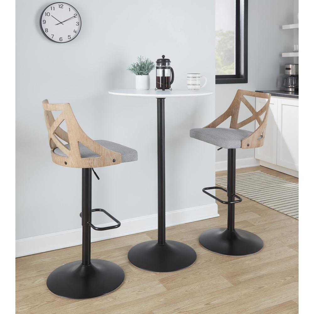Charlotte Adjustable Height Barstool - Set of 2. Picture 7