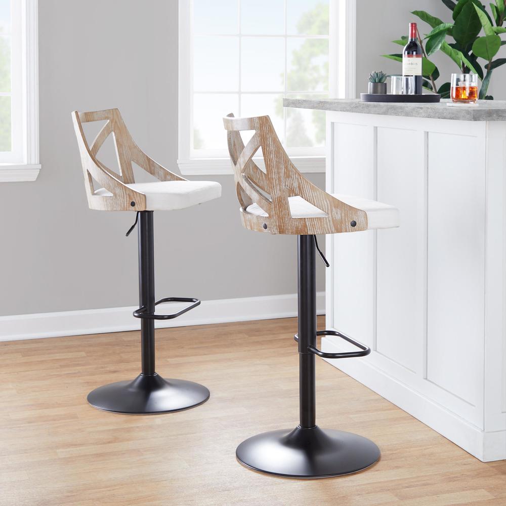 Charlotte Adjustable Height Barstool - Set of 2. Picture 7