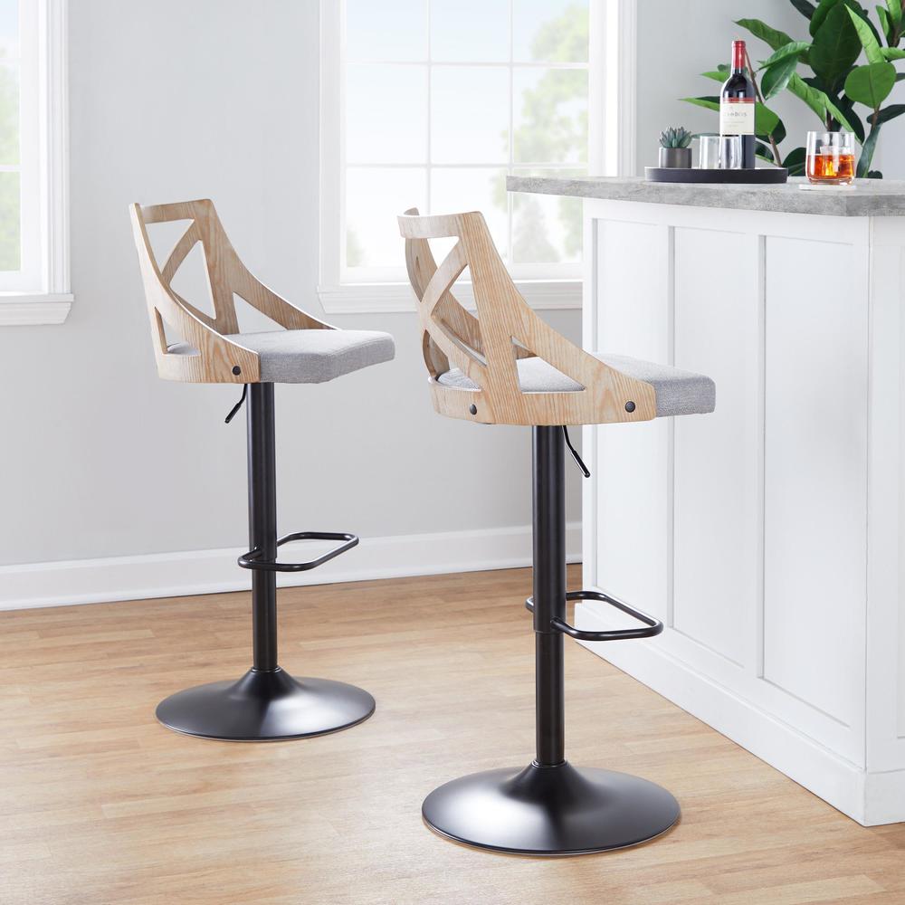 Charlotte Adjustable Height Barstool - Set of 2. Picture 8