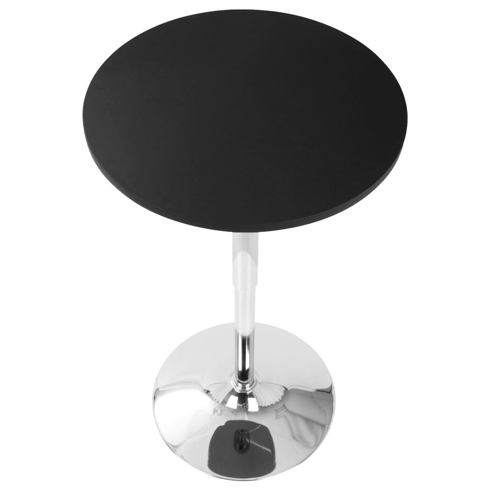 Adjustable Contemporary Bar Table in Black. Picture 2