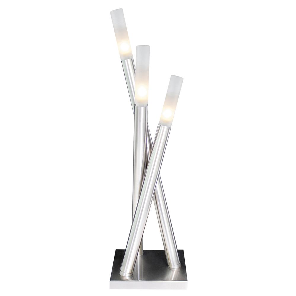 Icicle Contemporary Table Lamp in Brushed Nickel. Picture 2