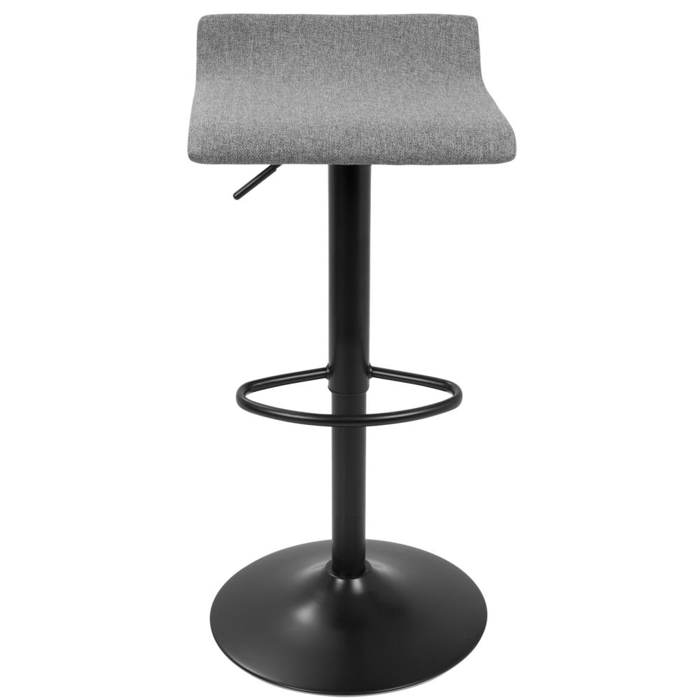 Ale XL Contemporary Adjustable Barstool in Black with Polyester Fabric - Set of 2. Picture 5