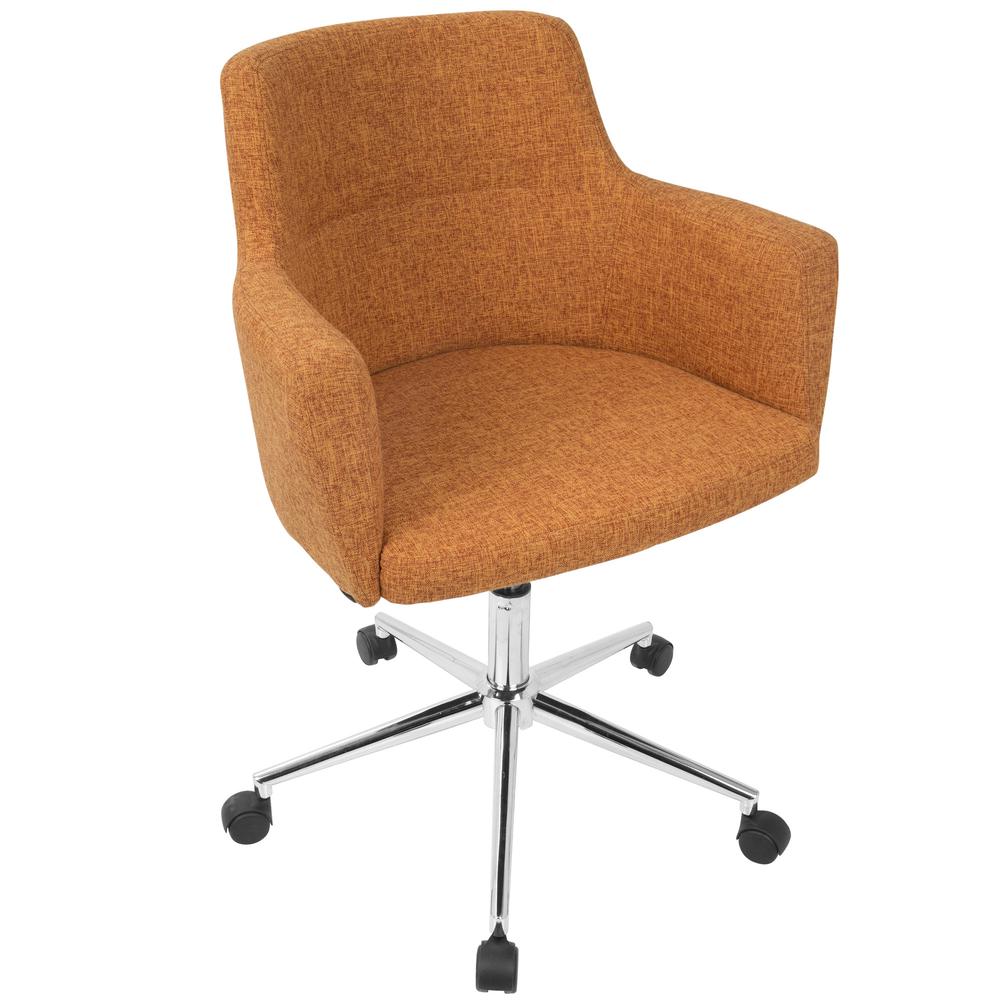 Andrew Contemporary Adjustable Office Chair in Orange. Picture 1