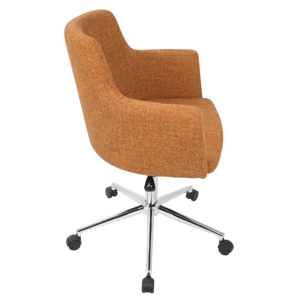 Andrew Contemporary Adjustable Office Chair in Orange. Picture 2