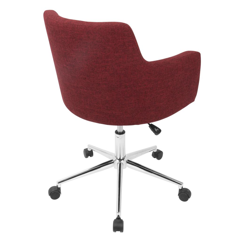 Andrew Contemporary Adjustable Office Chair in Red. Picture 3