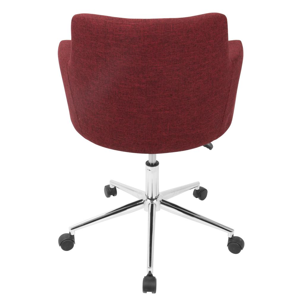 Andrew Contemporary Adjustable Office Chair in Red. Picture 4
