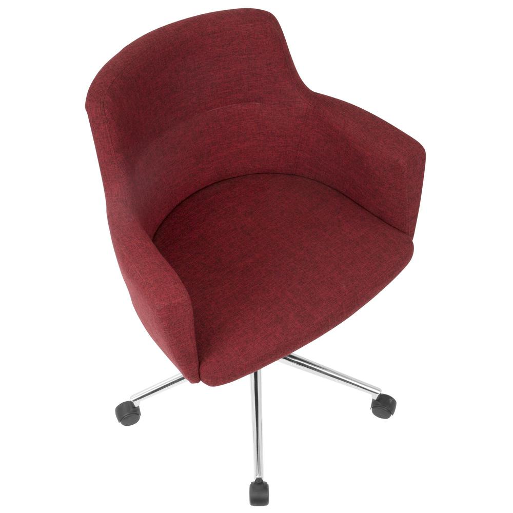 Andrew Contemporary Adjustable Office Chair in Red. Picture 6