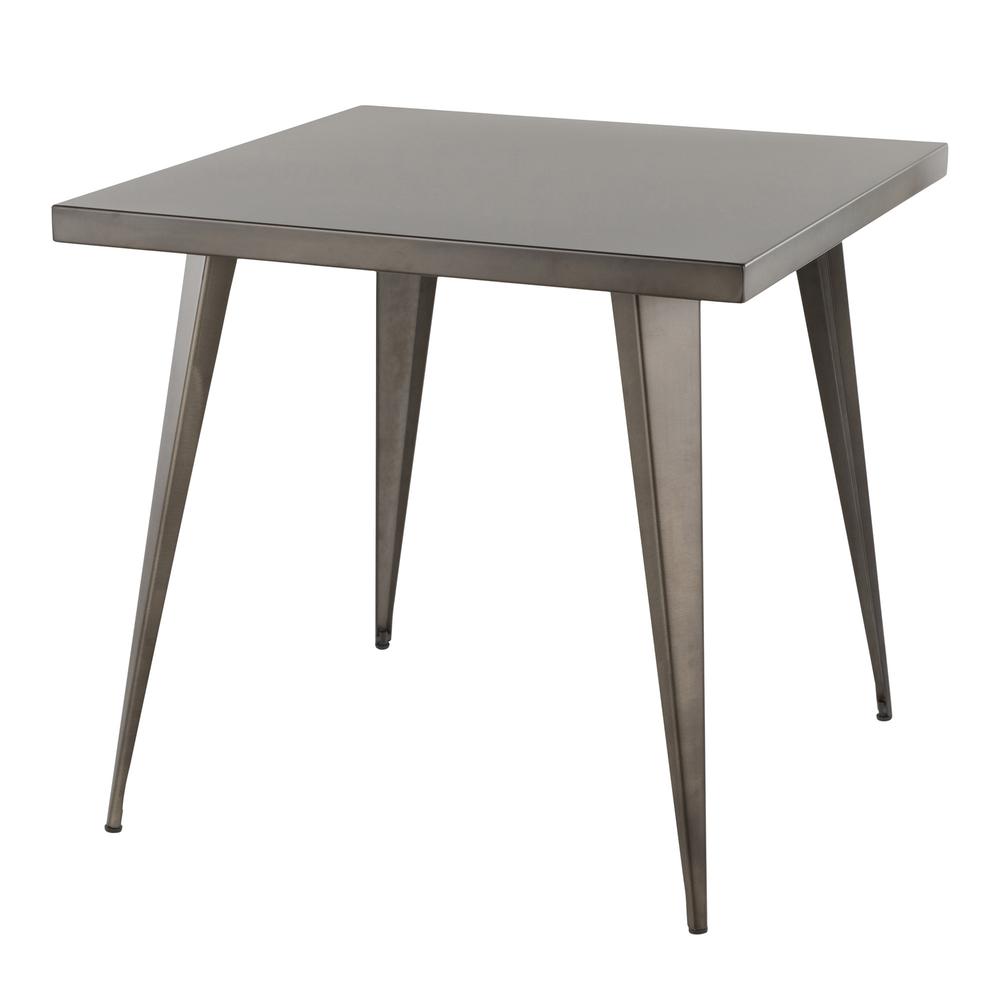 Austin Industrial Dining Table in Antique. Picture 3