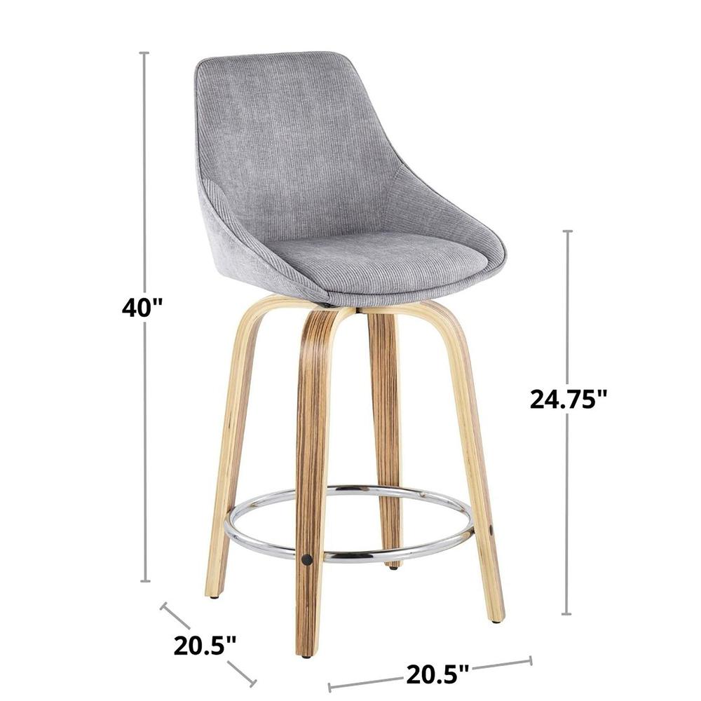 Diana Fixed-Height Counter Stool - Set of 2. Picture 7