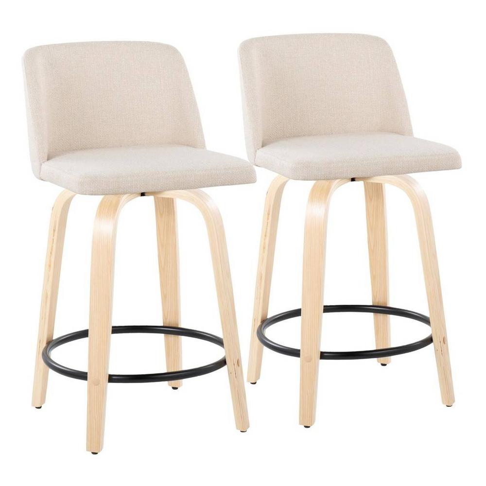 Toriano 24" Fixed Height Counter Stool - Set of 2. Picture 1