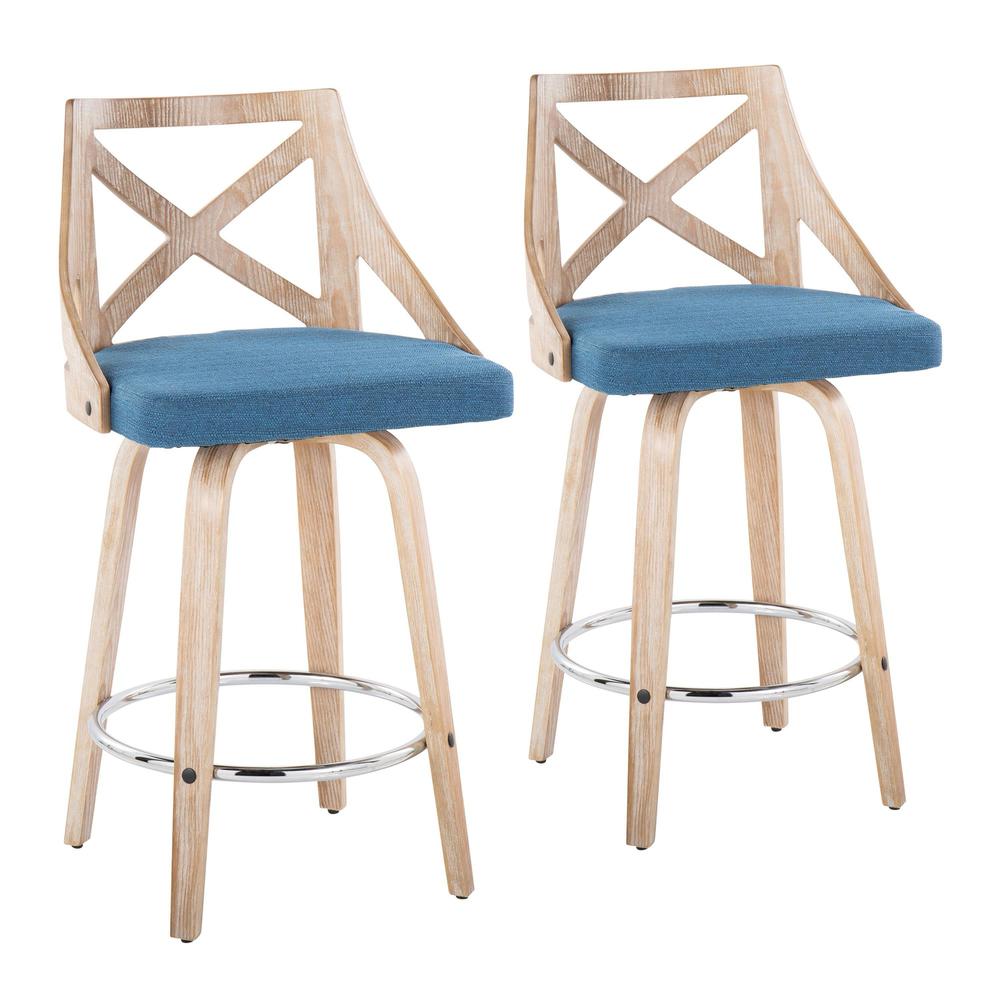 Charlotte 26" Fixed-Height Counter Stool - Set of 2. Picture 1
