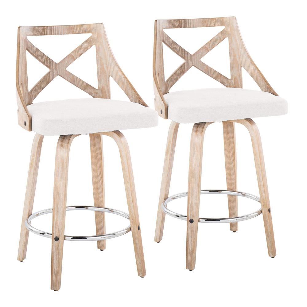 Charlotte 26" Fixed-Height Counter Stool - Set of 2. Picture 1