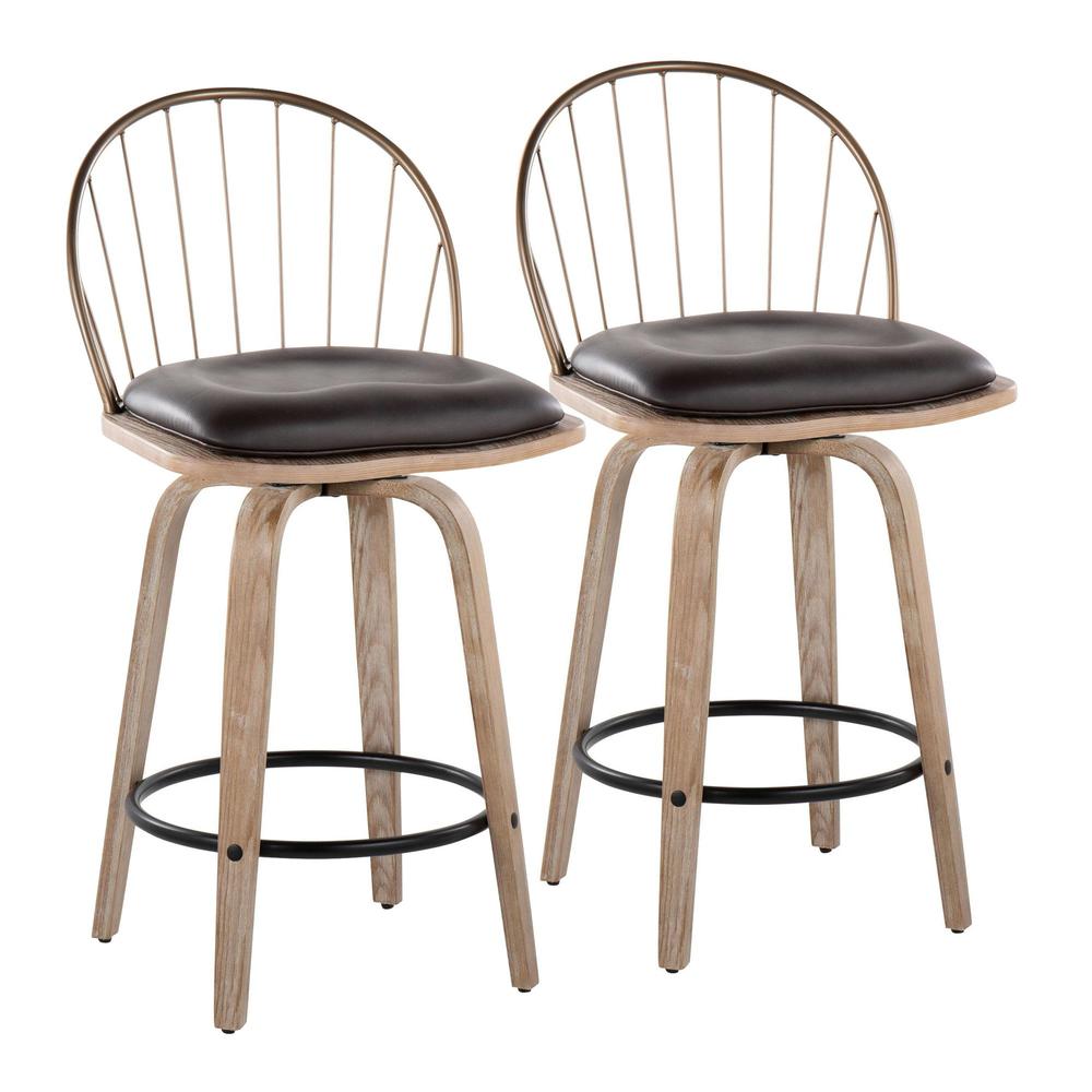 Riley 26" Fixed-Height Counter Stool - Set of 2. Picture 1