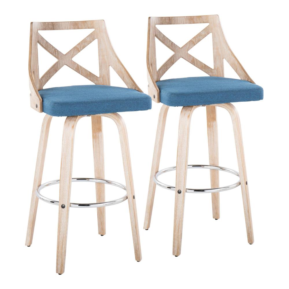 Charlotte 30" Fixed-Height Barstool - Set of 2. Picture 1