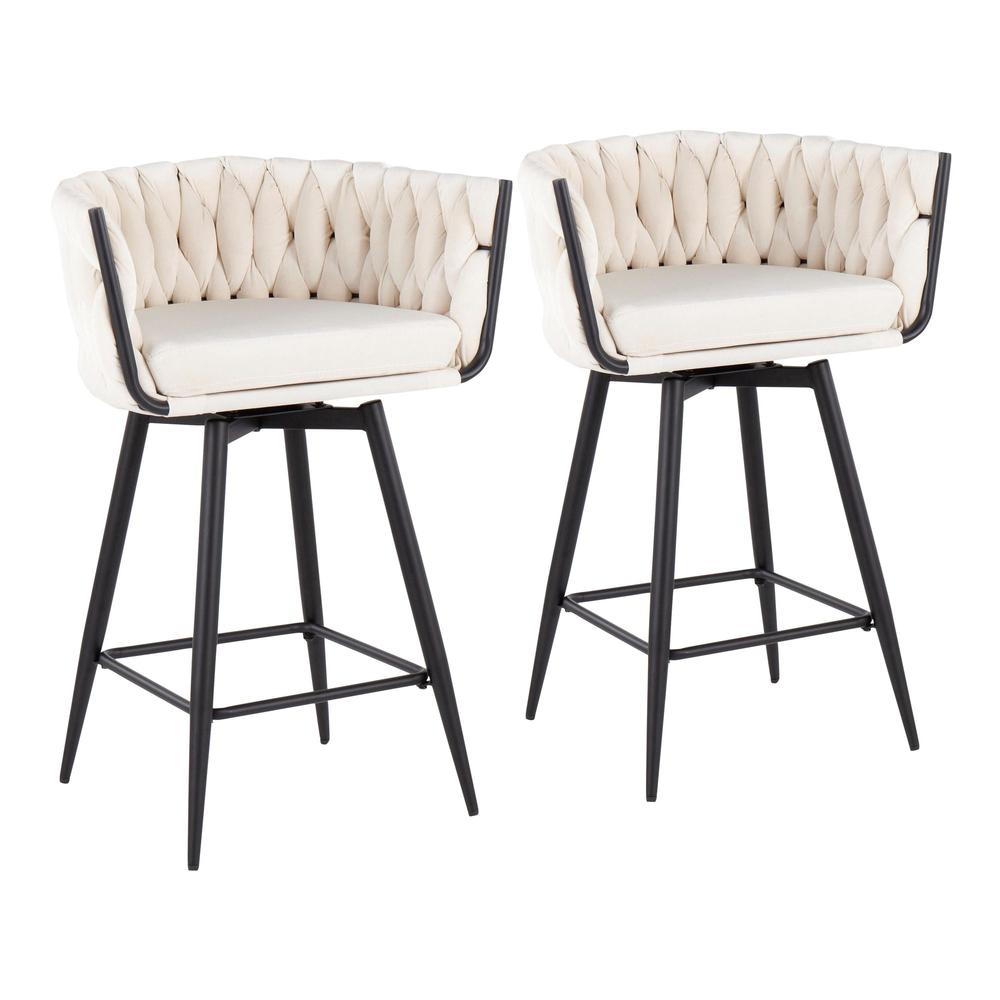 Braided Renee Counter Stool - Set of 2. Picture 1