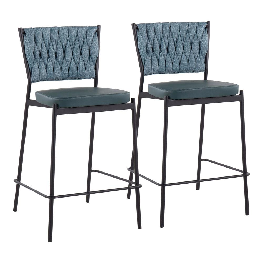Braided Tania Counter Stool - Set of 2. Picture 1