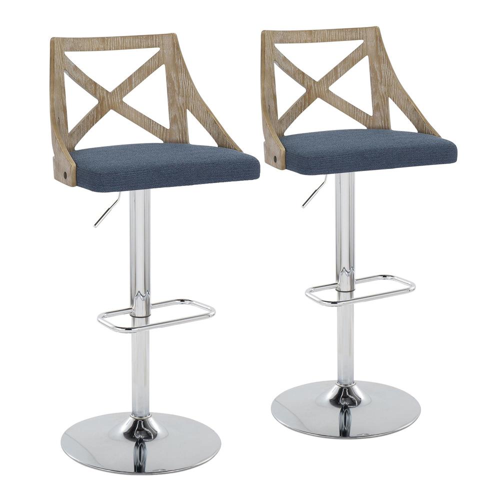 Charlotte Adjustable Height Barstool - Set of 2. Picture 1