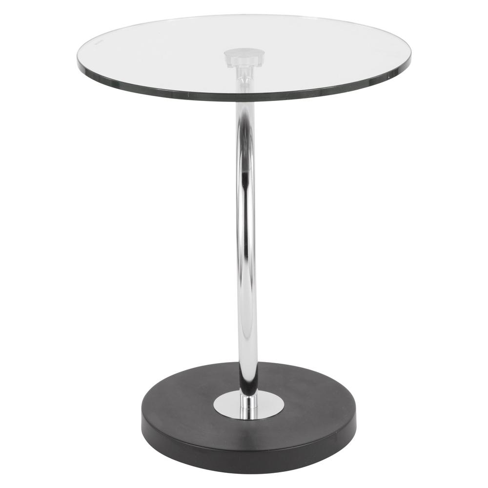 C End Contemporary Table in Glass. Picture 5