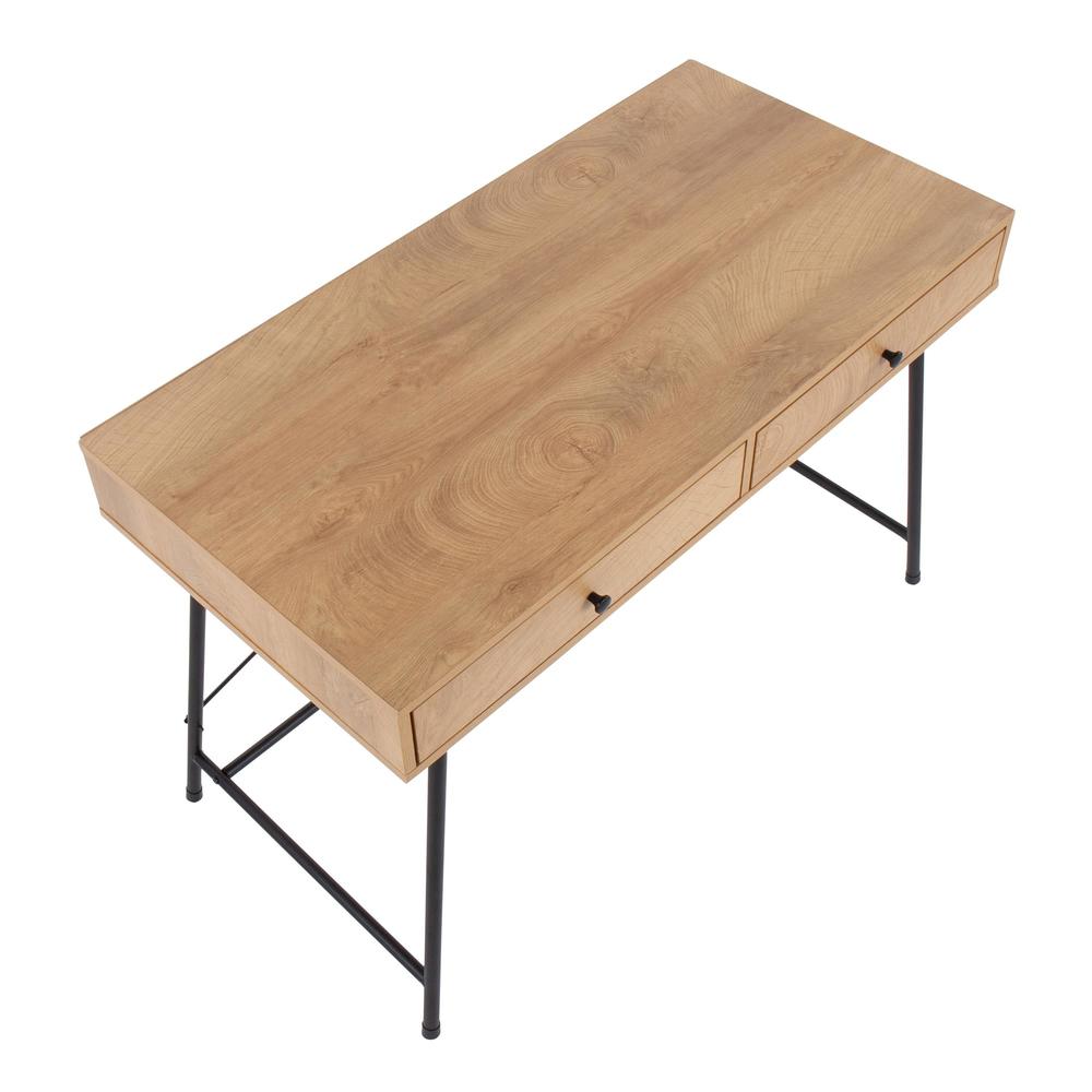 Black Steel, Brown Wood Casper Desk. Picture 6