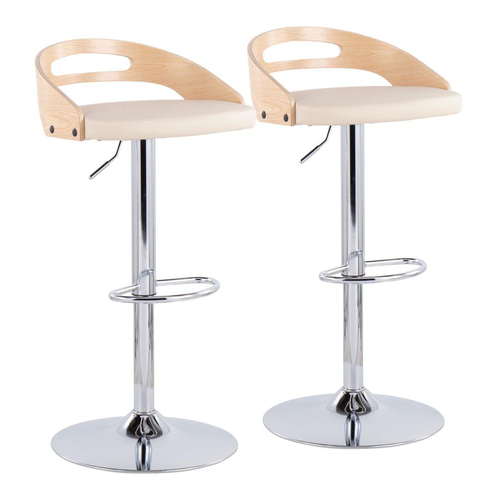 Cassis Adjustable Barstool - Set of 2. Picture 1