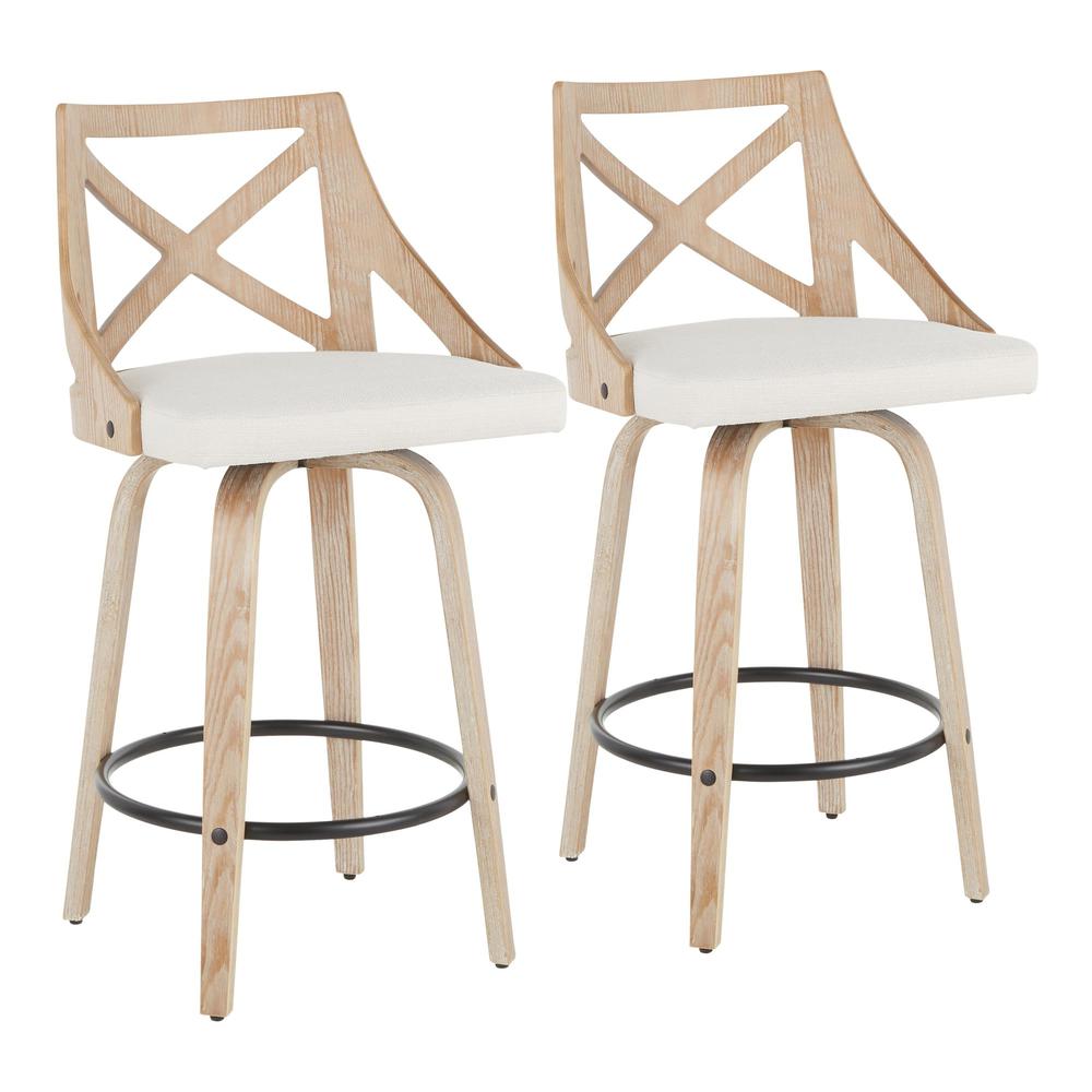 Charlotte 26" Fixed Height Counter Stool - Set of 2. Picture 1