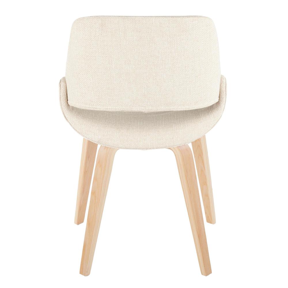 Natural Wood, Cream Fabric Fabrico Chair - Set of 2. Picture 5