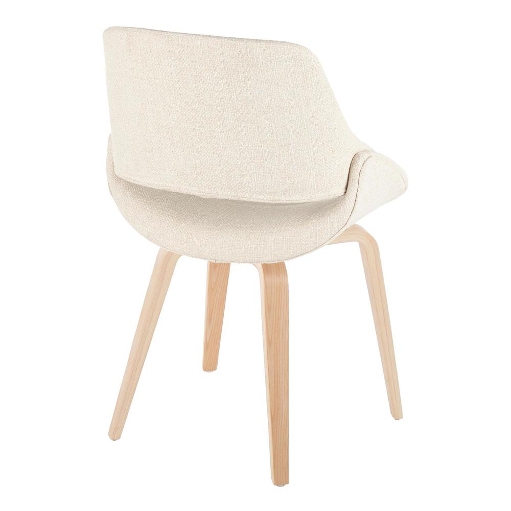 Natural Wood, Cream Fabric Fabrico Chair - Set of 2. Picture 4