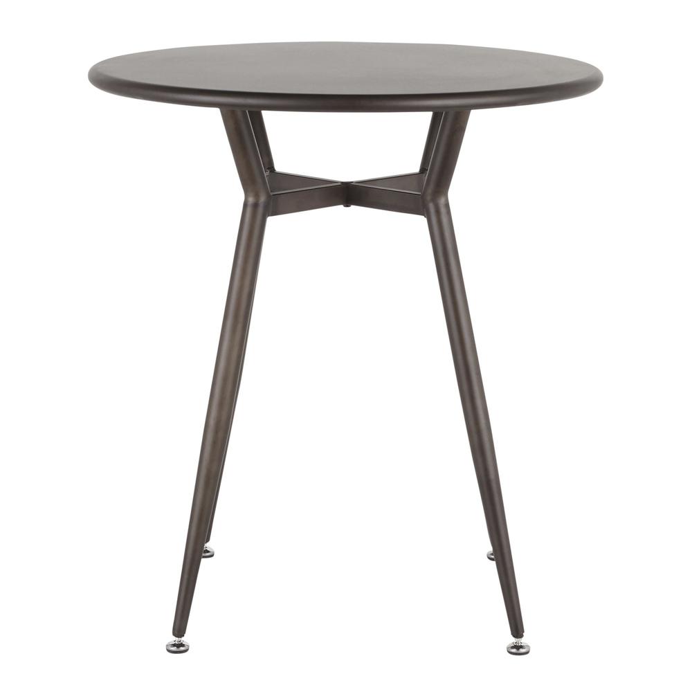 Clara Industrial Round Dinette Table in Antique Metal. Picture 5