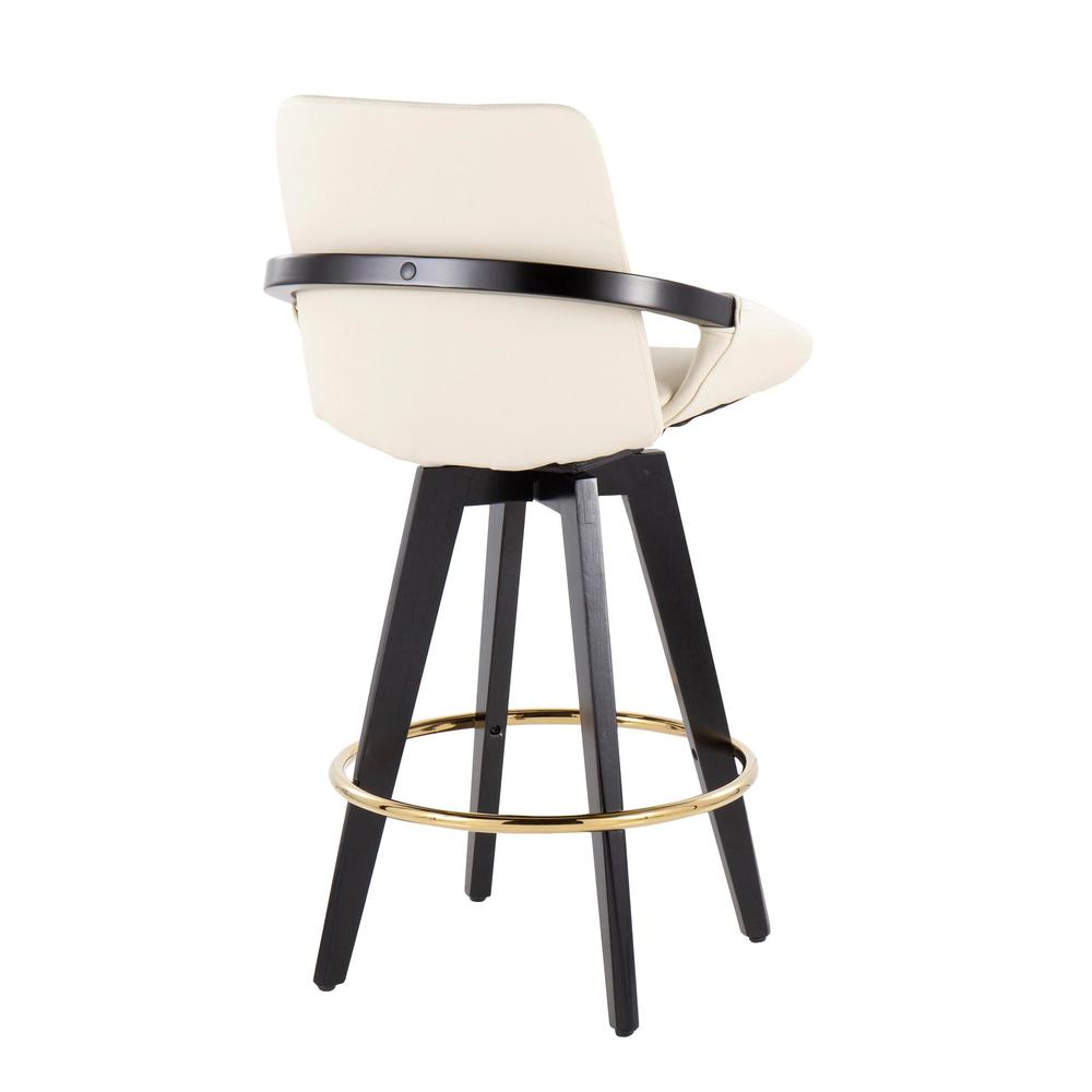Cosmo Swivel Fixed-Height Counter Stool - Set of 2. Picture 4
