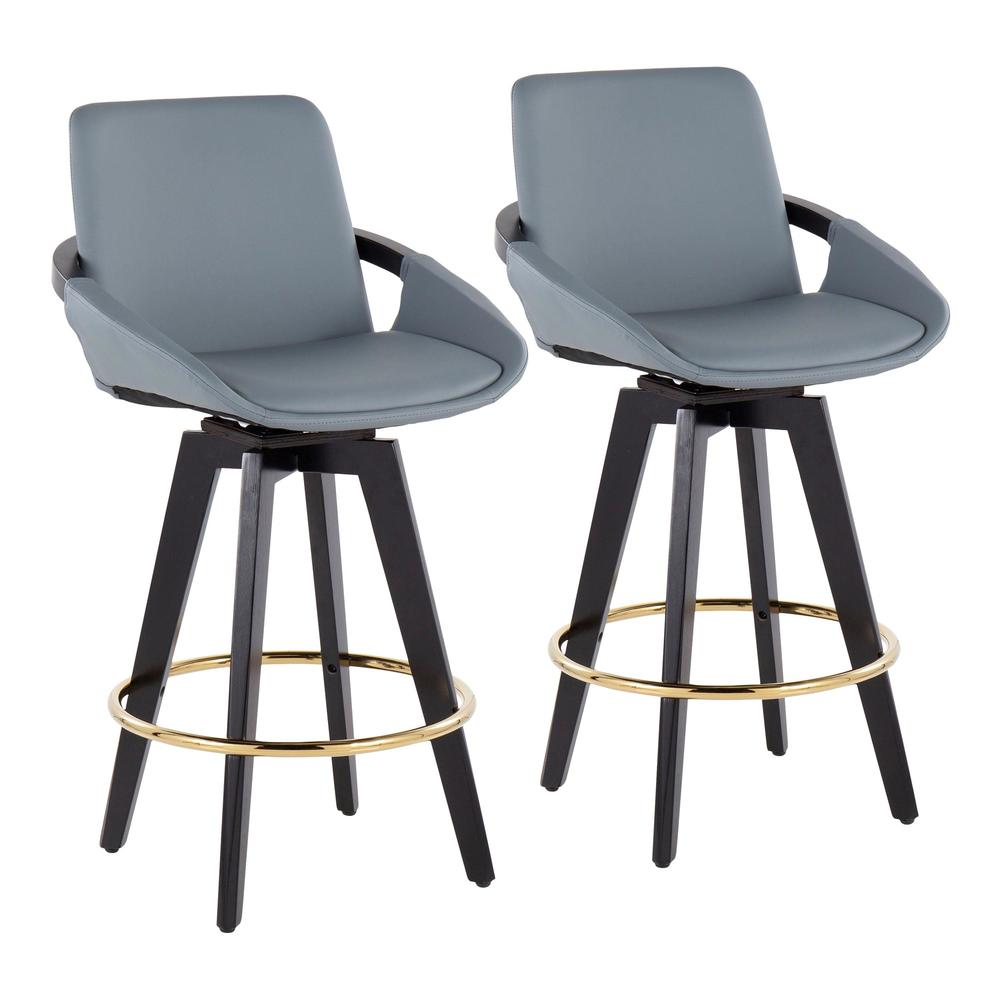 Cosmo Swivel Fixed-Height Counter Stool - Set of 2. Picture 1
