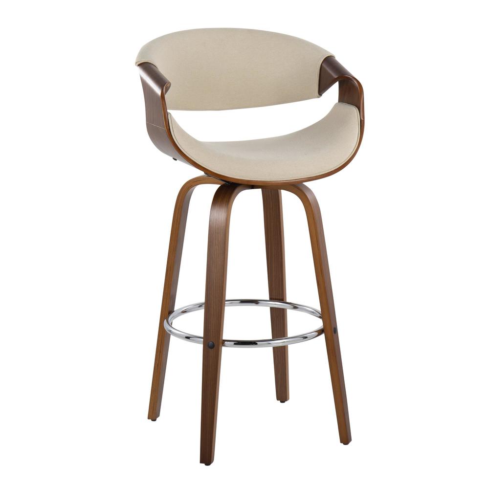 Curvini 30'' Fixed Height Barstool - Set of 2. Picture 3