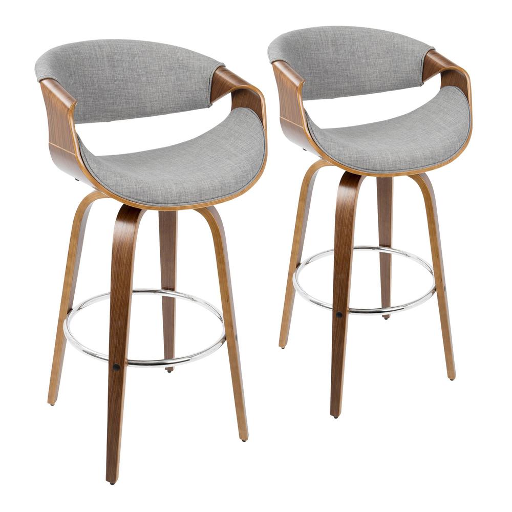 Curvini 30'' Fixed Height Barstool - Set of 2. Picture 1