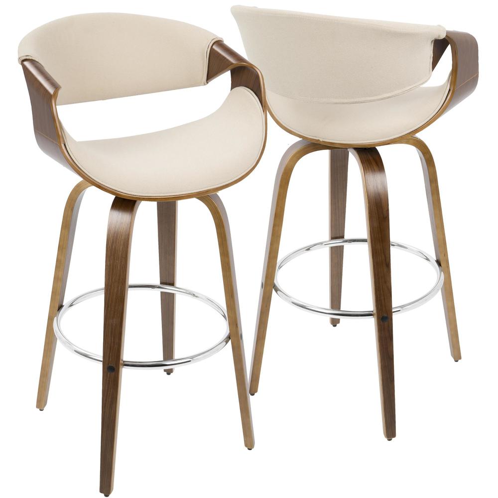 Curvini 30'' Fixed Height Barstool - Set of 2. Picture 4