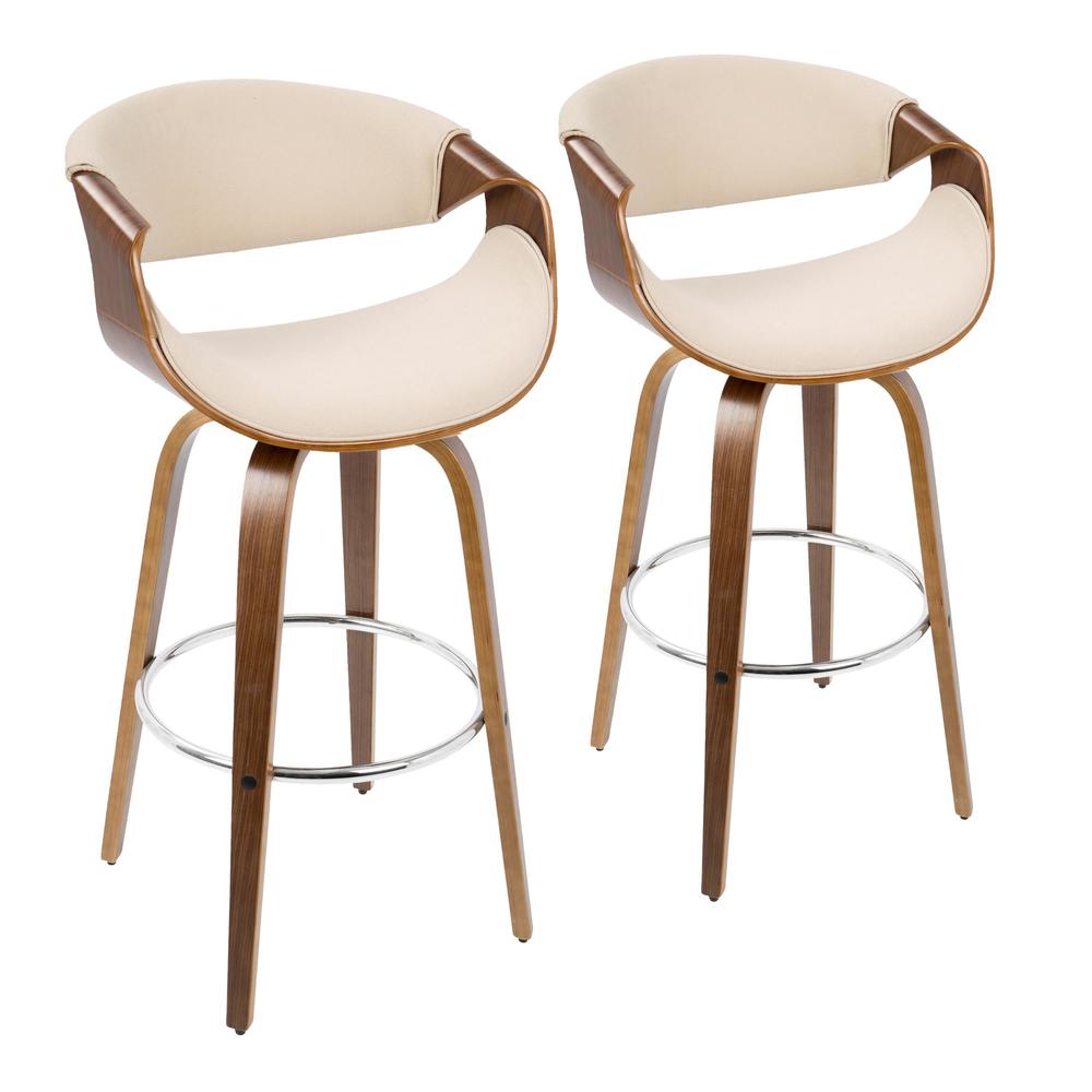 Curvini 30'' Fixed Height Barstool - Set of 2. Picture 2