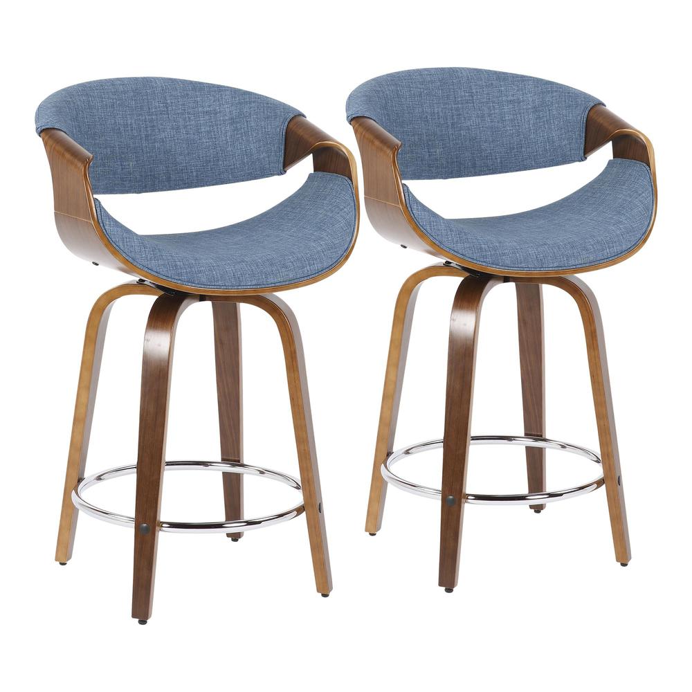 Curvini 24'' Counter Stool - Set of 2. Picture 1