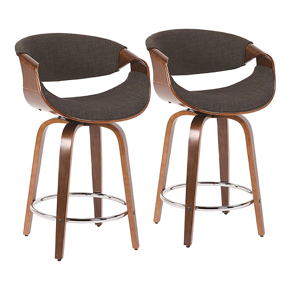 Curvini 24'' Counter Stool - Set of 2. Picture 1