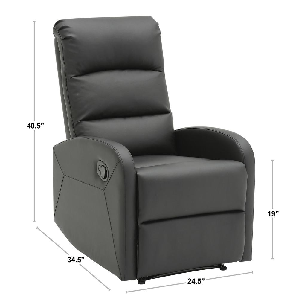 Black PU Dormi Recliner Chair. Picture 9