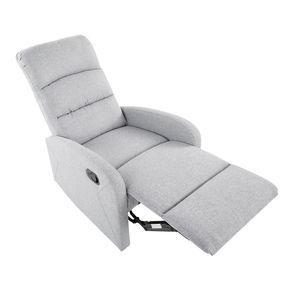 Grey Fabric Dormi Recliner Chair. Picture 8