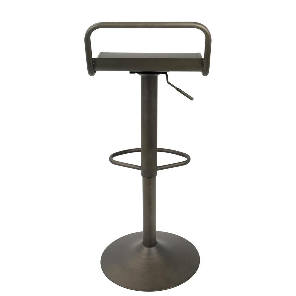 Emery Industrial Adjustable Barstool with Swivel in Antique. Picture 4