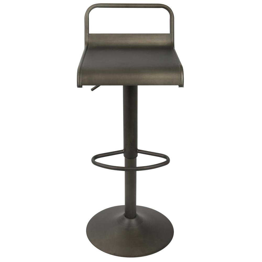Emery Industrial Adjustable Barstool with Swivel in Antique. Picture 5