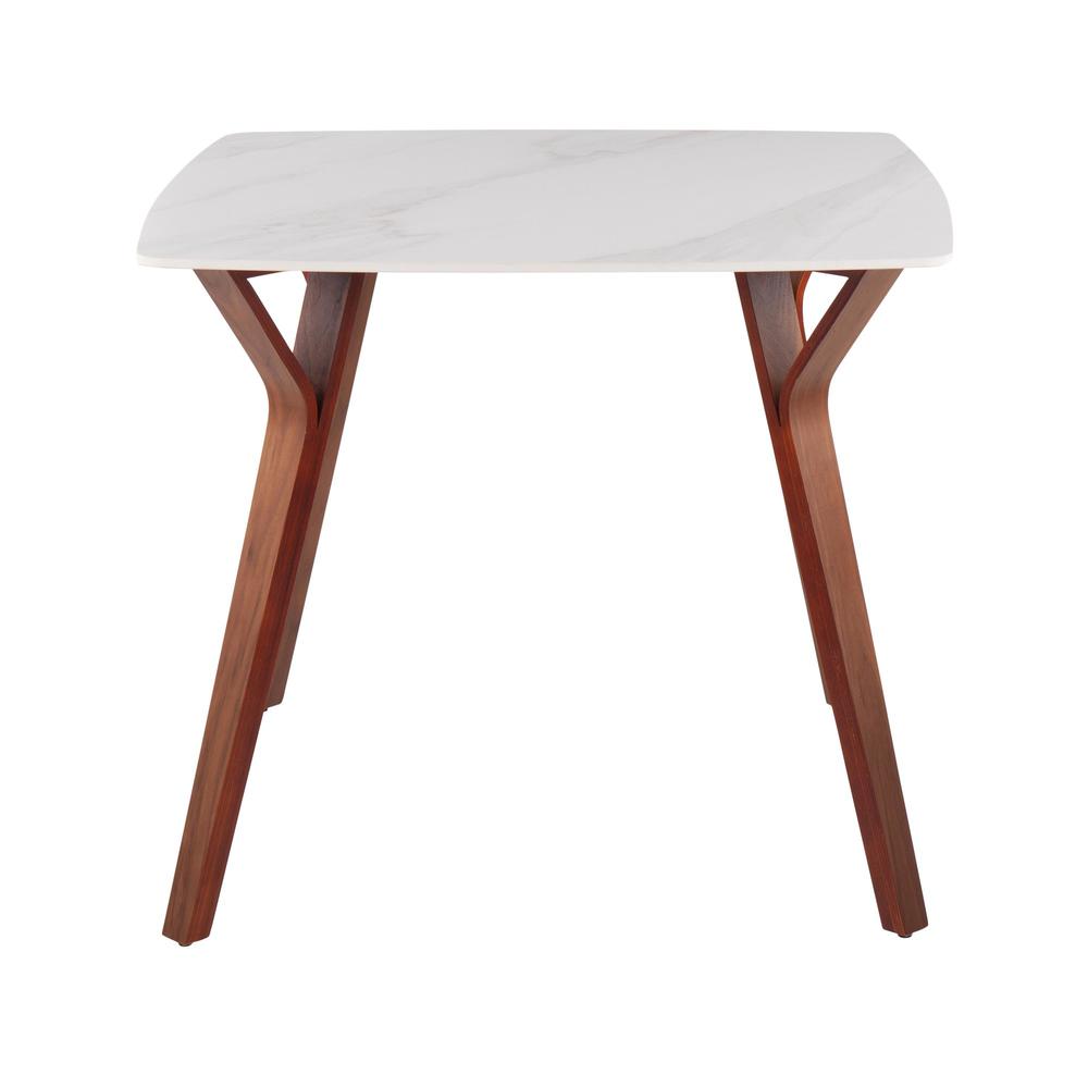 Walnut Wood, White Marble Folia Dinette Table. Picture 4