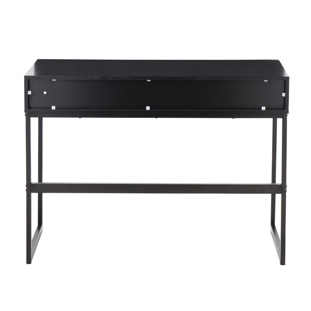 Black Metal, Black Wood Franklin Console Table. Picture 5