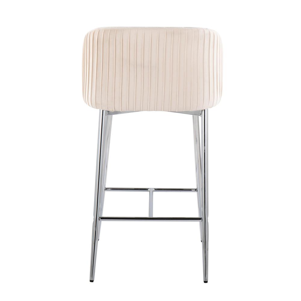 Fran Pleated Fixed-Height Counter Stool - Set of 2. Picture 5