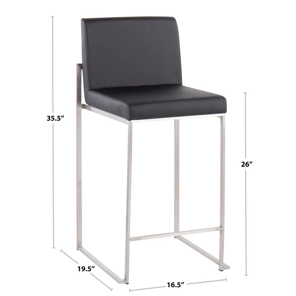 Fuji High Back Counter Stool - Set of 2. Picture 8