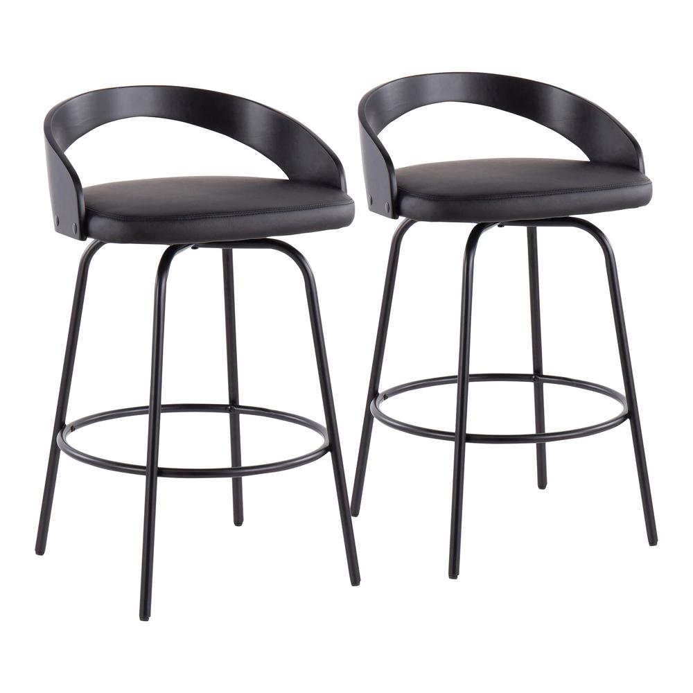 Grotto Claire Swivel Fixed-Height Counter Stool - Set of 2. Picture 1