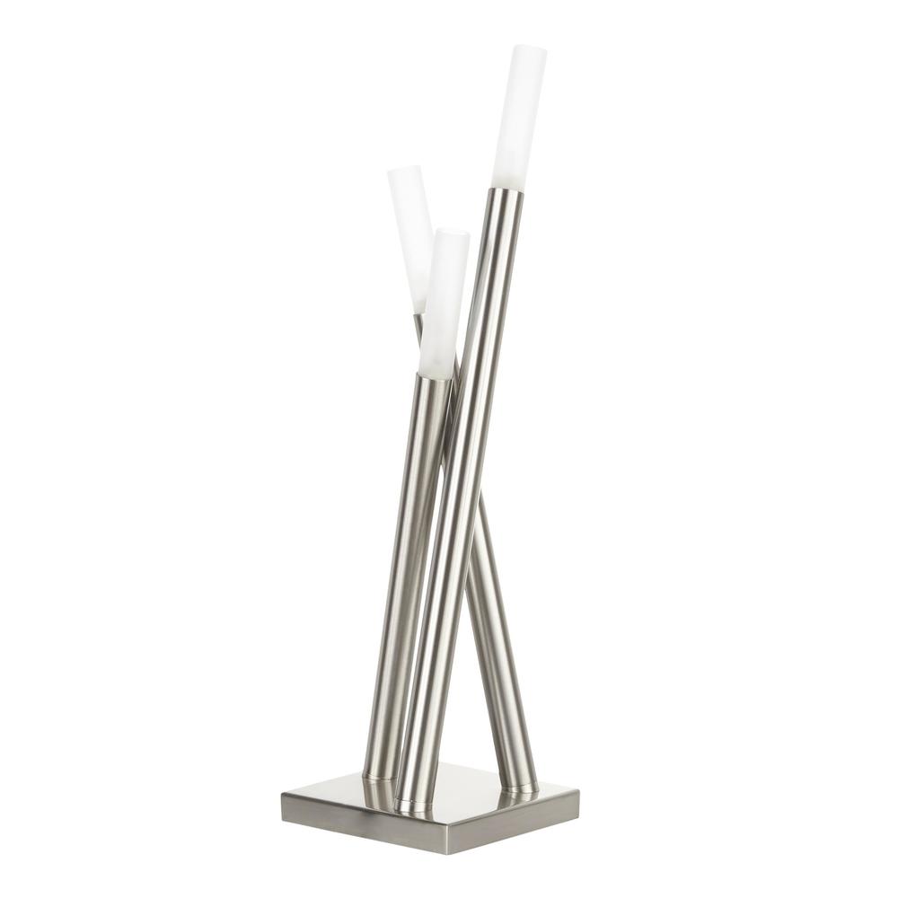 Icicle Contemporary Table Lamp in Brushed Nickel. Picture 3