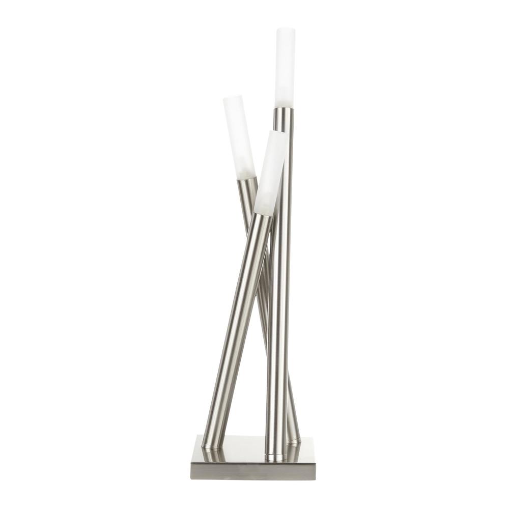 Icicle Contemporary Table Lamp in Brushed Nickel. Picture 4