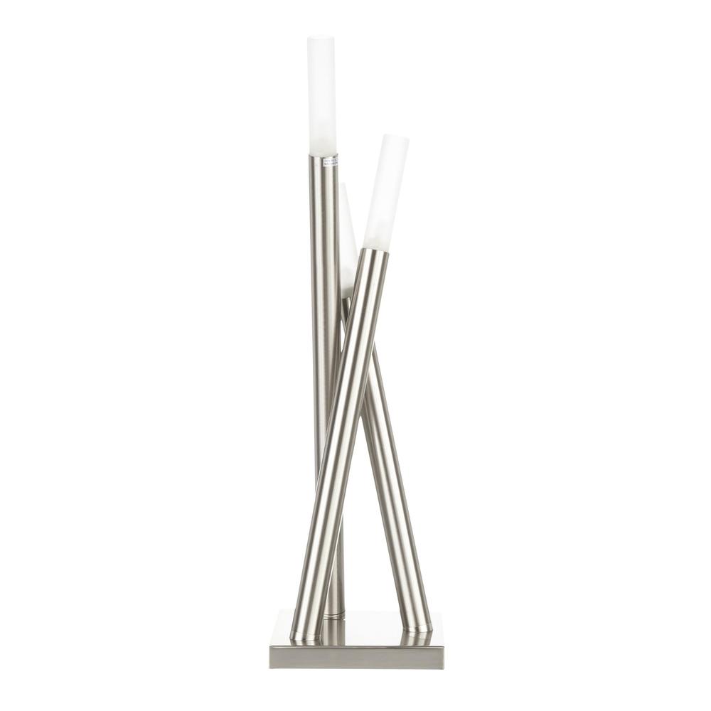 Icicle Contemporary Table Lamp in Brushed Nickel. Picture 5