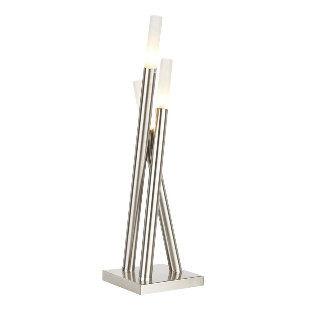 Icicle Contemporary Table Lamp in Brushed Nickel. Picture 2