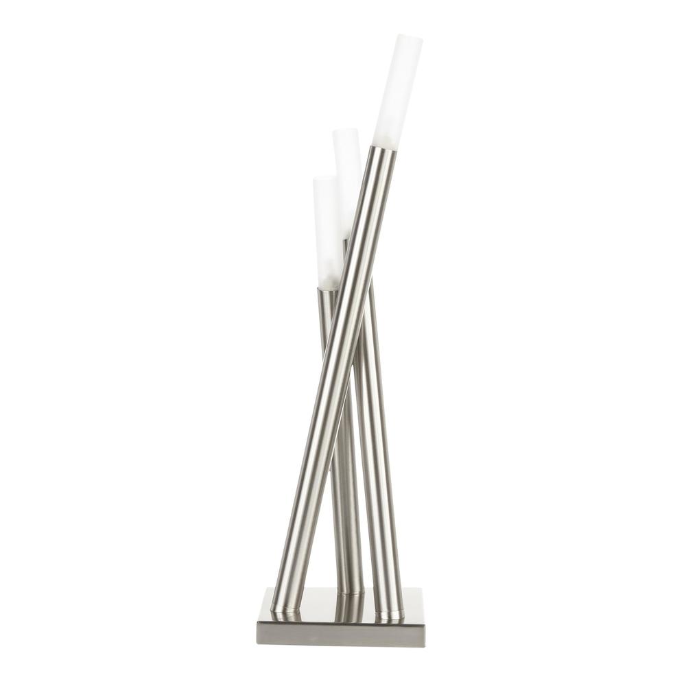 Icicle Contemporary Table Lamp in Brushed Nickel. Picture 1